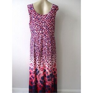 Plus‎ Size Dress size 20 Sleeveless Long Multi Color Floral Flowy